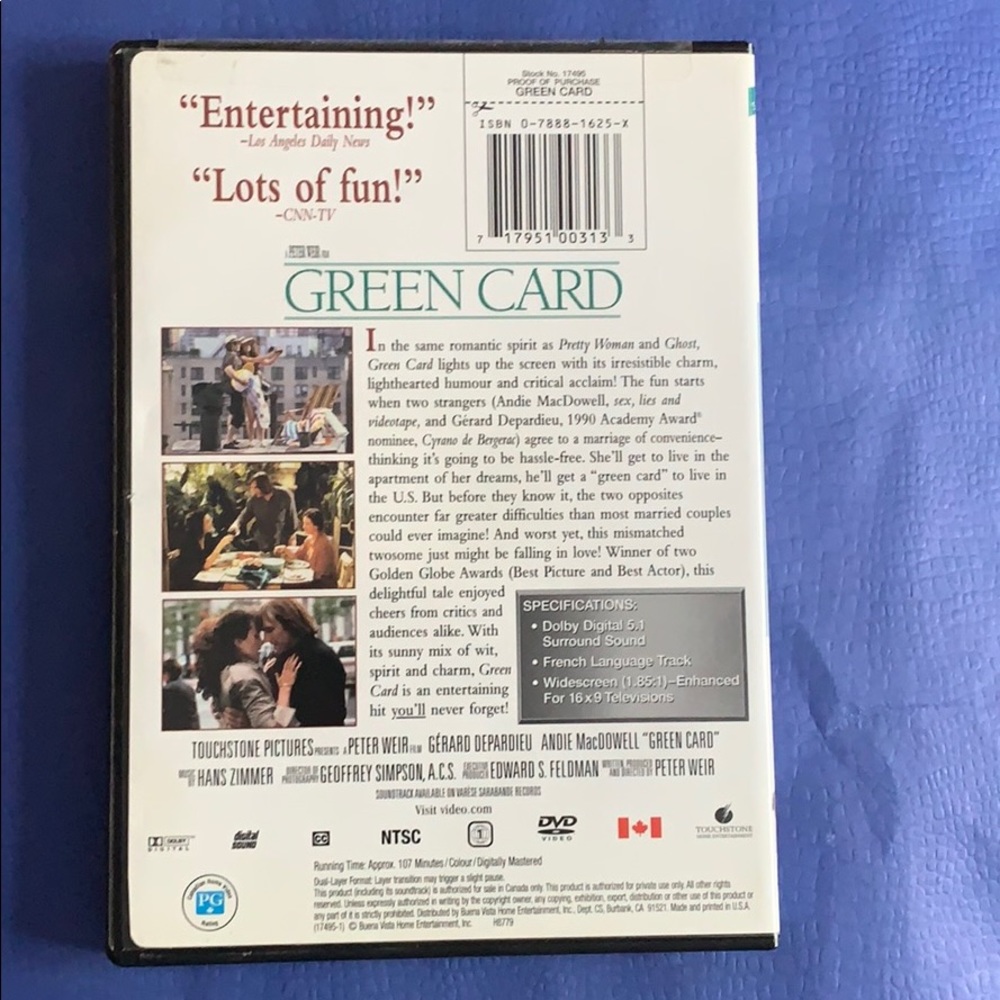 💥bundle & Save💥 DVD Green Card - Picture 2 of 2